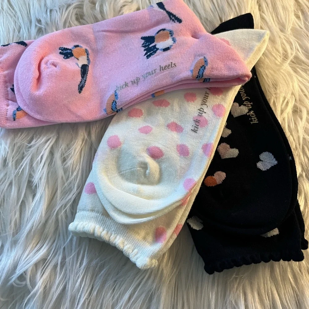 NWT’s Kate Spade Kick up your Heels crew socks